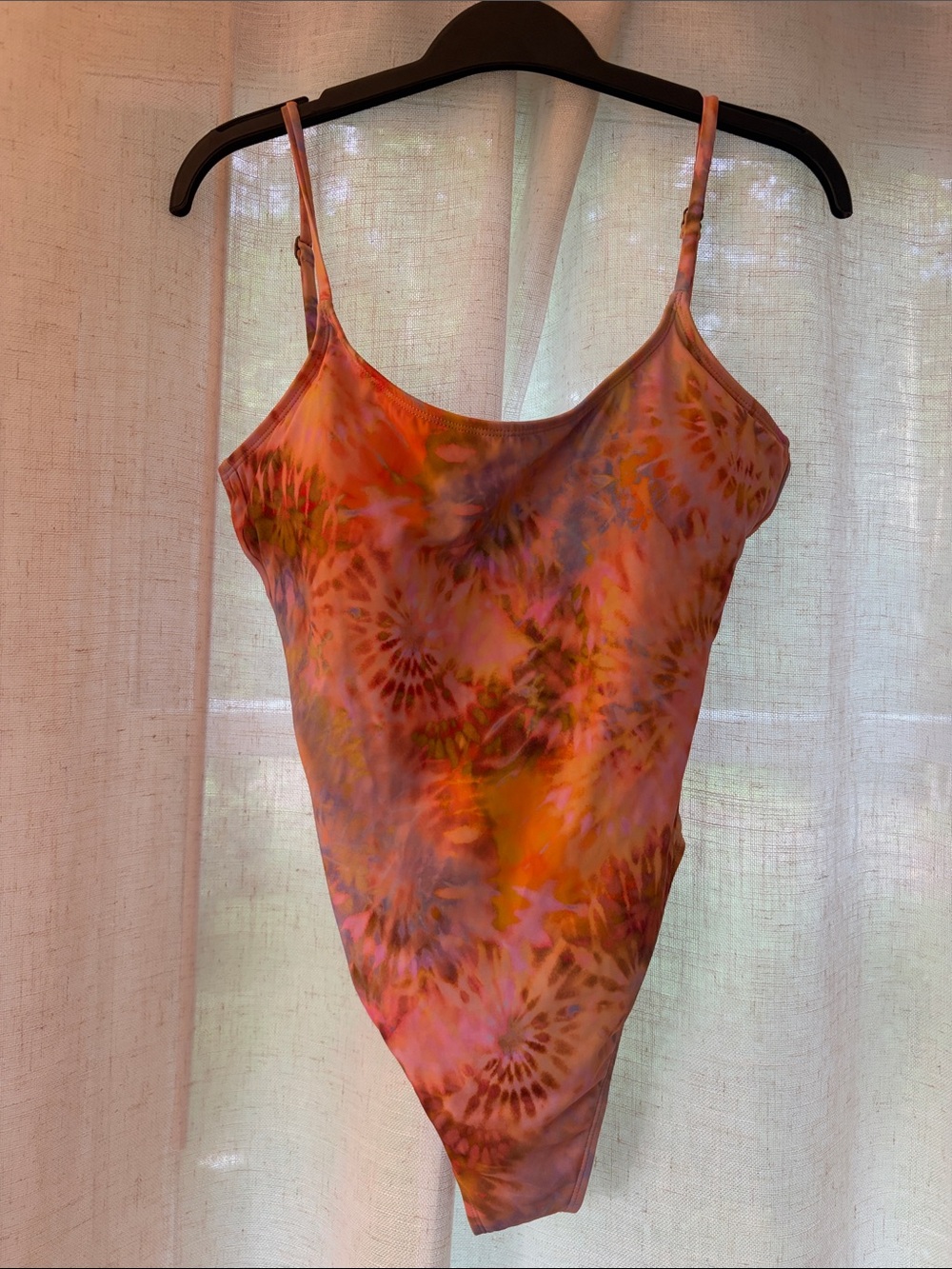 Andie Women's Tie-Dye One-Piece Swimsuit - Orange/Pink